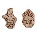 Floral and fauna printing blocks
