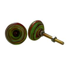 Spiral inside glass knob