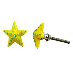 Glass Star Flower Knob