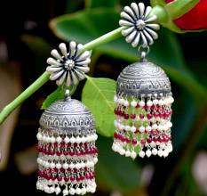 Silver Jhumka