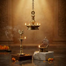 Bronze Oil Lamps