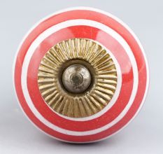 Red White Stripes Knob