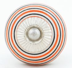Orange Black Striped Knobs