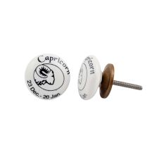Capricorn Flat Ceramic Knob