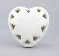White Heart Ceramic Knob