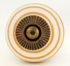 Mustard Stripe Cabinet Knob