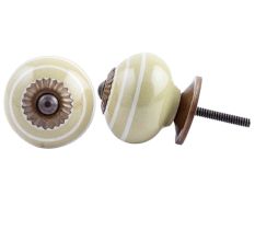 Spanish Olive Stripe Dresser Knob
