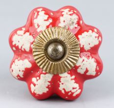 Red Etched Melon Knob