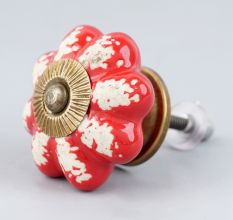 Red Etched Melon Knob