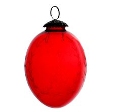 Set Of 3 piece Red Avocado Flower Leaf Cut Christmas Hanging