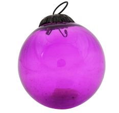 Set Of 4 piece Purple Round Christmas Hanging