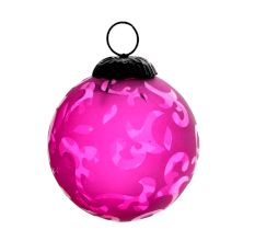 Set Of 4 piece Pink Flower Round Christmas Hanging