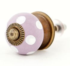 Light Purple Polka Dot Small Dresser Knob