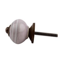 Light Purple Striped Small Wardrobe Knob