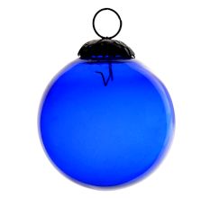 Set Of 4 piece Navy Blue Round Christmas Hanging