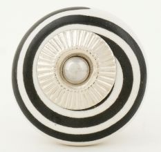 Black Pattern Flat Knob
