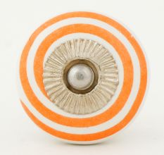 Orange Pattern Flat Knob