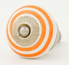 Orange Pattern Flat Knob