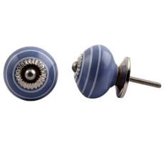 Slate Blue White Knob