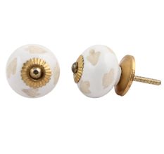 White Etched Ceramic Knob-23