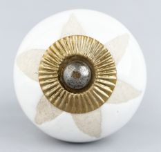White Etched Ceramic Knob-21