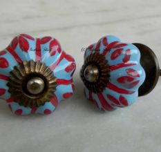 Sky Blue Red Knob