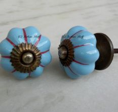 Sky Blue Red Knob