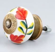 Red Flower Knob
