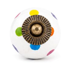 Mixed Polka Dotted Ceramic Cabinet Knob
