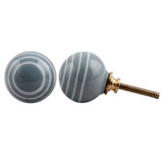 Grey White Knob