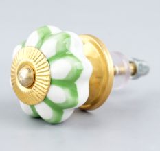 Pea Green Sunflower Medium Knob