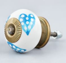 Turquoise Heart Knob