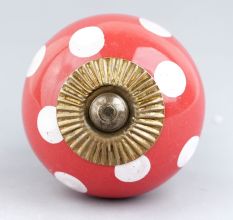 Red Etched Ceramic Knob 14