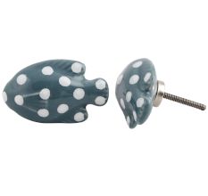 Grey Fish Polka Knob