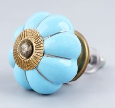 Sky Blue Silver Knob