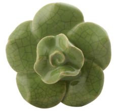 Pea Green Crackle Rose Flower Ceramic Knobs Online