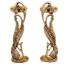 Brass Decorative Indian Peacock Door Handles(Set Of 2)