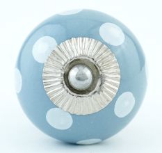 Grey Dotted Ceramic Cabinet Knobs Online