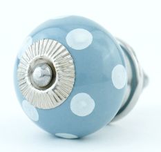 Grey Dotted Ceramic Cabinet Knobs Online
