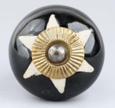 Black Etched Ceramic Knob 41