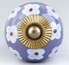 Purple Tiny Flower Knob