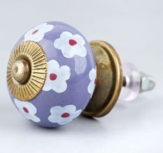 Purple Tiny Flower Knob