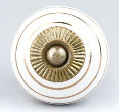 White Golden Line Knob