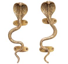 Antique Brass Cobra Door Pull Handle -1 Pair