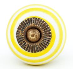 Old Yellow Striped Knob