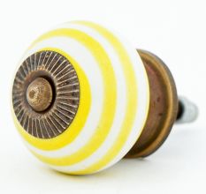 Old Yellow Striped Knob