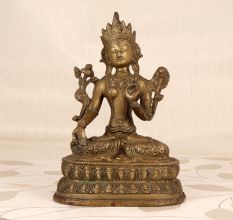 Traditional Finest Brass Goddess Tara Statue for Prayer Room