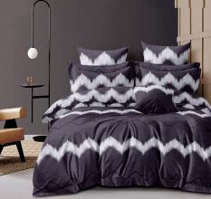 Multi-Coloured Queen Size Fitted Bedsheet with 2 Pillow Cases | Fits Up to 8 Inch Mattress | 72 x 78 Inches