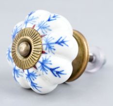 Blue Long Leaf Knob