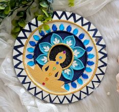 Handcrafted Meditating Buddha Chakra Mandala Wall Art Decor
